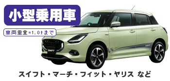 小型乗用車車検、車種例