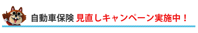 自動車保険 見直しキャンペーン実施中!